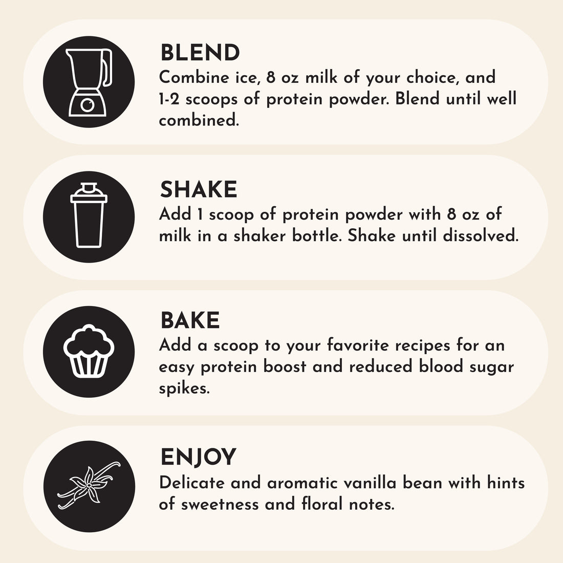 KENUST® Vanilla Bean Protein Powder