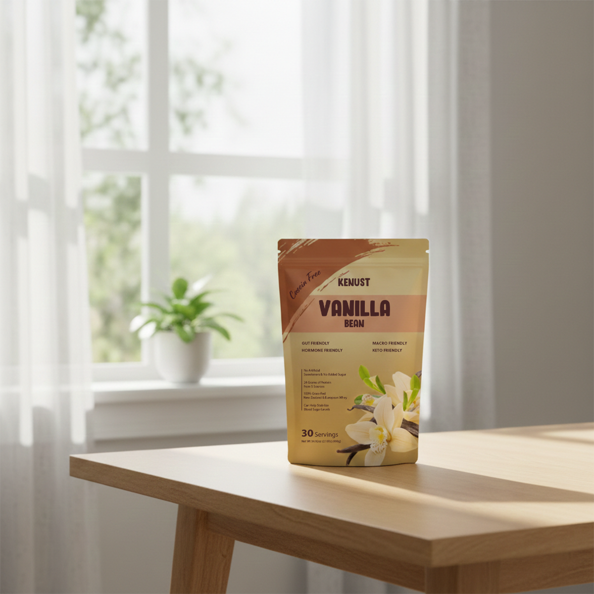KENUST® Vanilla Bean Protein Powder