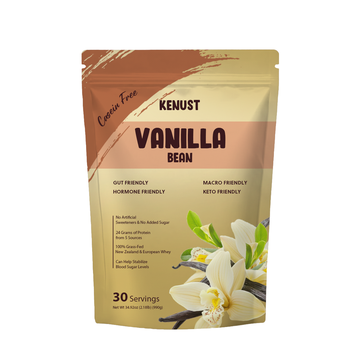 KENUST® Vanilla Bean Protein Powder