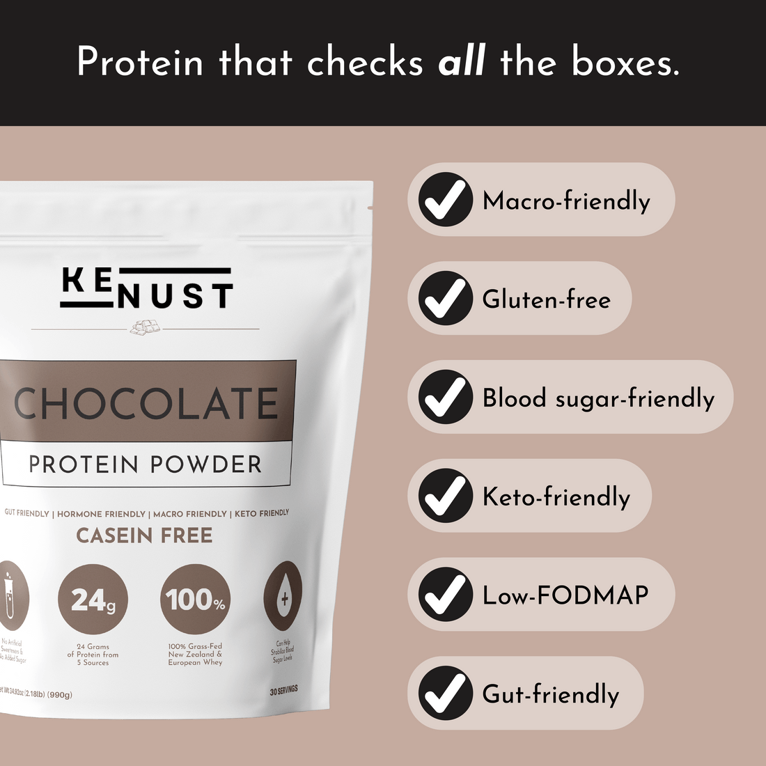 KENUST® Chocolate Protein Powder™